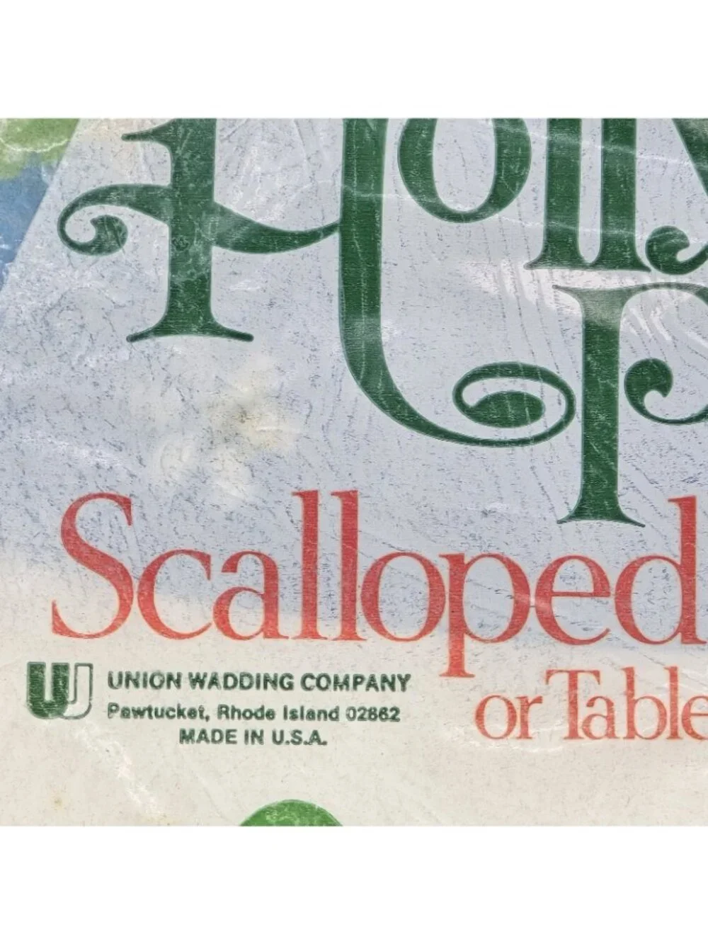 Vtg USA Made Holly Print 42